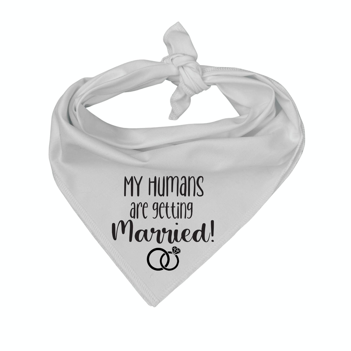 Handmade engagement rings dog bandana details