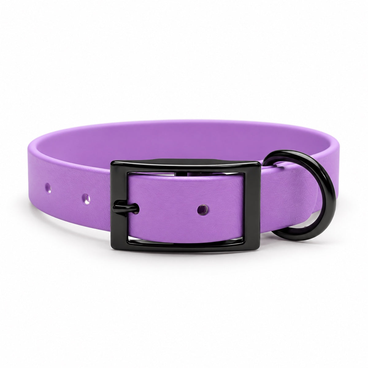 Light purple waterproof BioThane 5 foot dog leash with black hardware