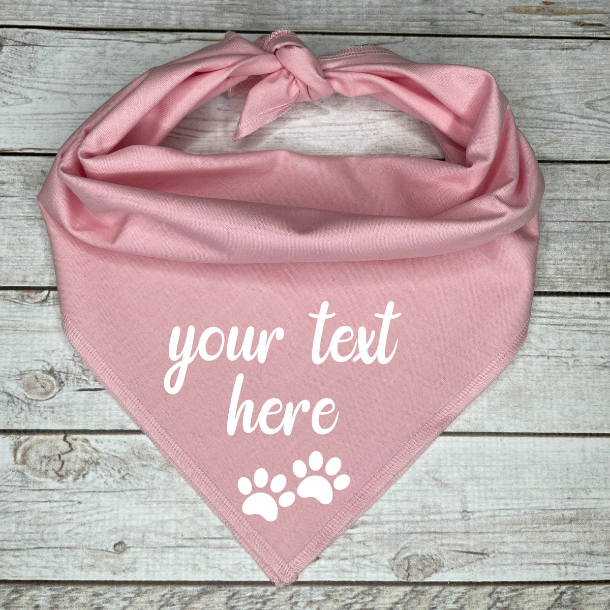 Personalized Dog Bandana Custom Text Example