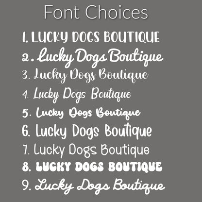 Personalized Dog Bandana Custom Text Color Options