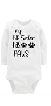 Load image into Gallery viewer, Big Sister Dog Bandana with Matching Bodysuit, Pink Big Sister Bandana Set,  Birth Announcement

