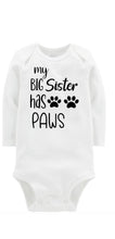 Load image into Gallery viewer, Buffalo Plaid Big Sister Dog Bandana with Matching Bodysuit,  Pet Gift
