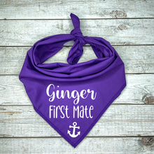 Load image into Gallery viewer, Sail Boat Dog, Boat Captain Gift, First Mate Dog Bandana
