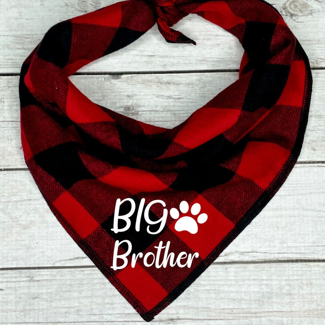 Buffalo Plaid Big Brother Dog Bandana