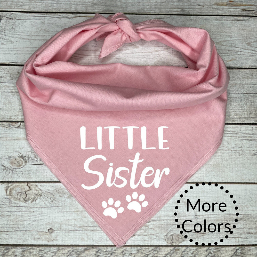 Little Sister Dog Bandana,  Pregnancy Announcement