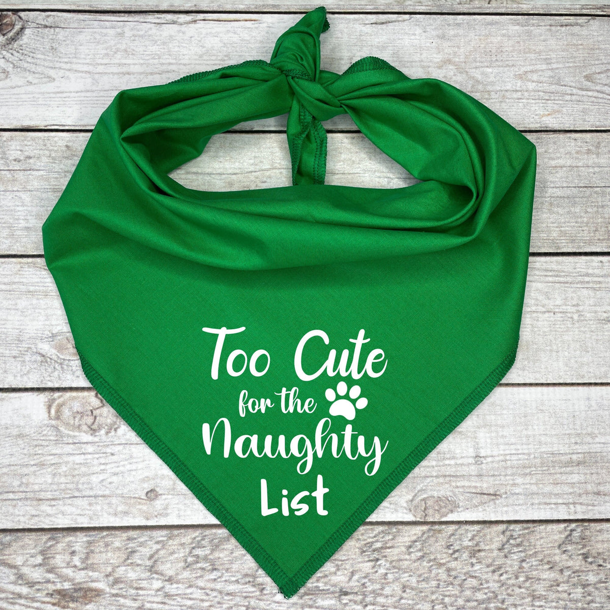 Too Cute for the Naughty List Dog Bandana