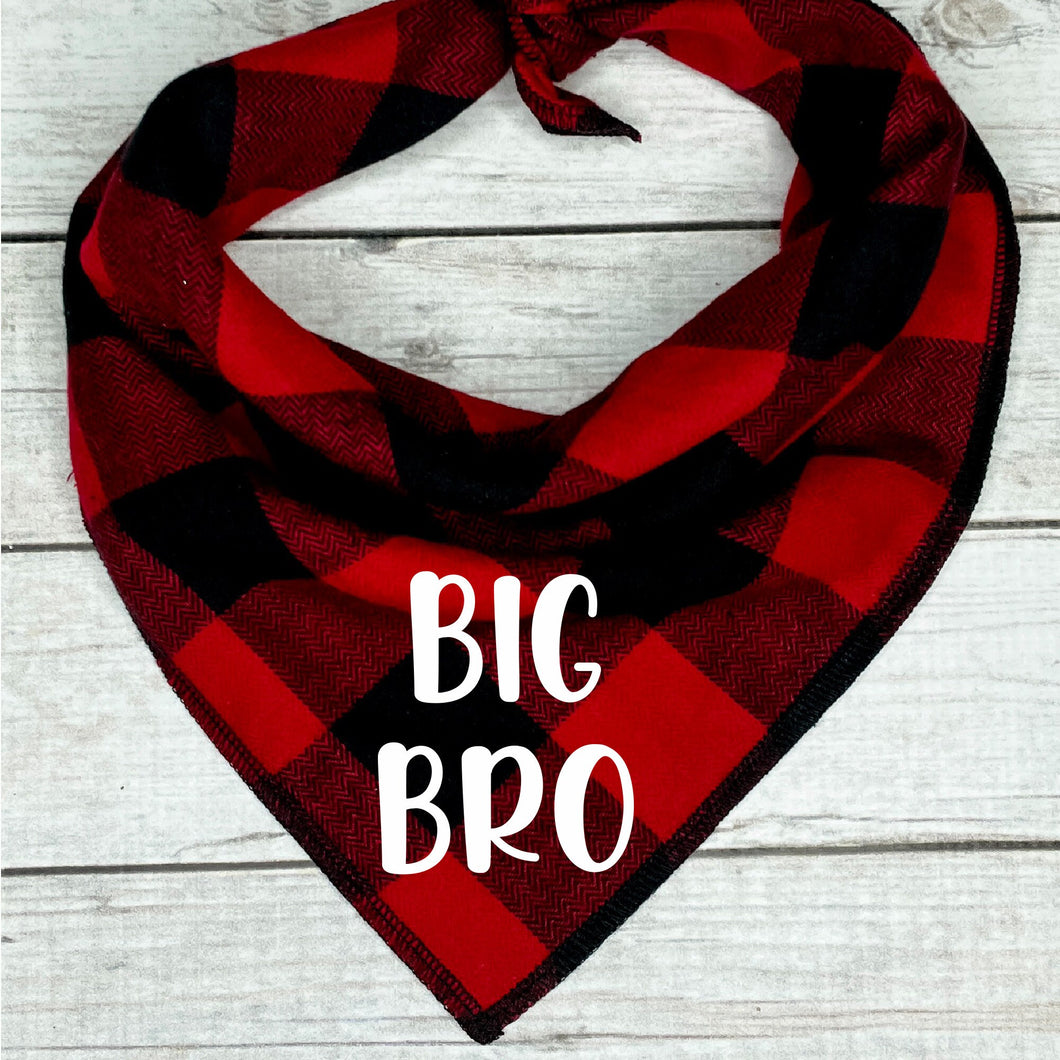Buffalo Plaid Big Bro Dog Bandana