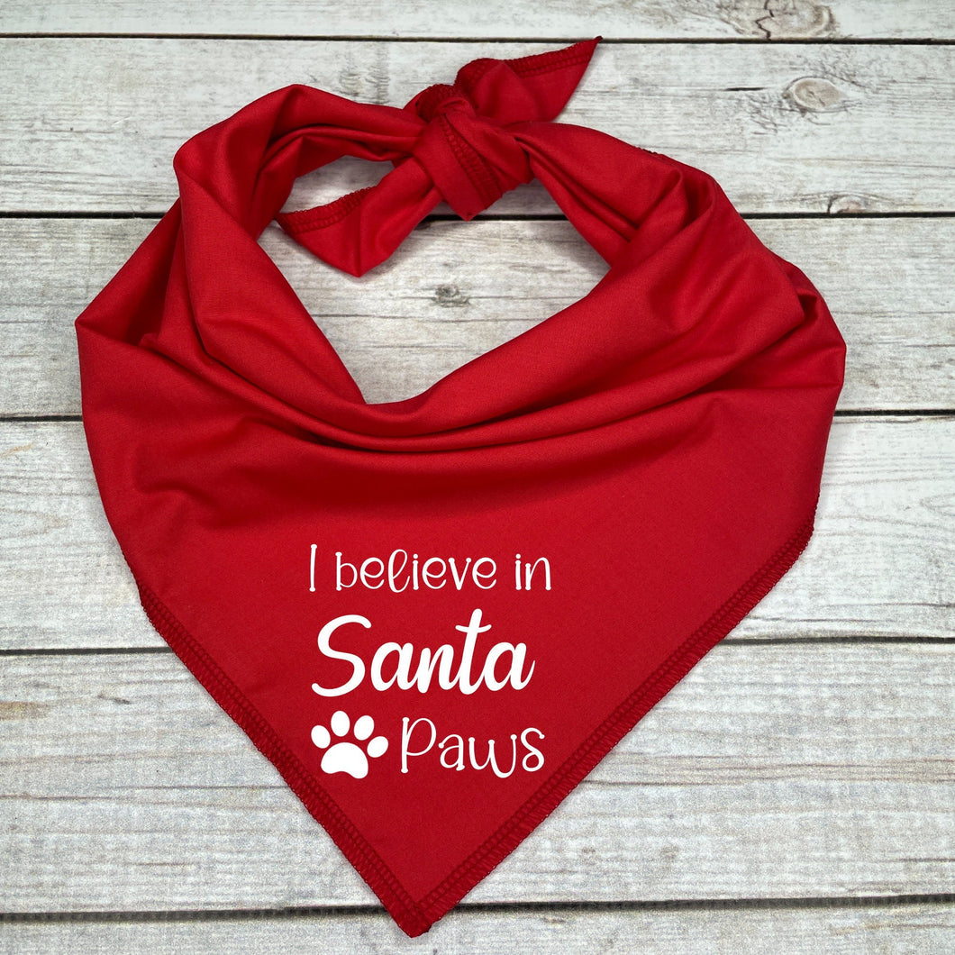 I believe in Santa Paws Dog Bandana