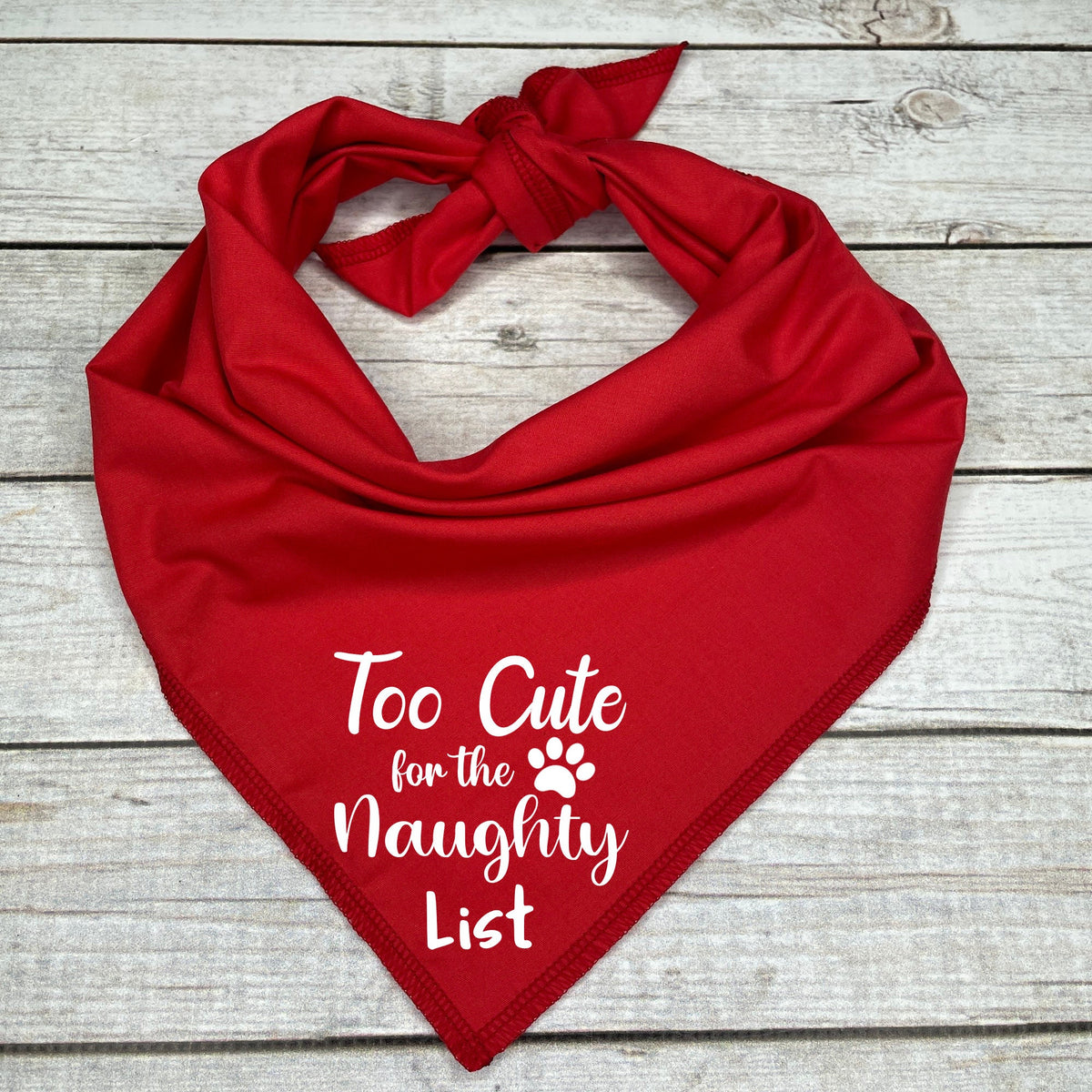 Too Cute for the Naughty List Dog Bandana