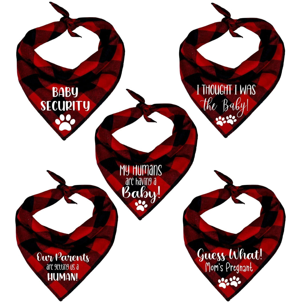 Buffalo Plaid Dog Bandana Buffalo Plaid Birth Announcement