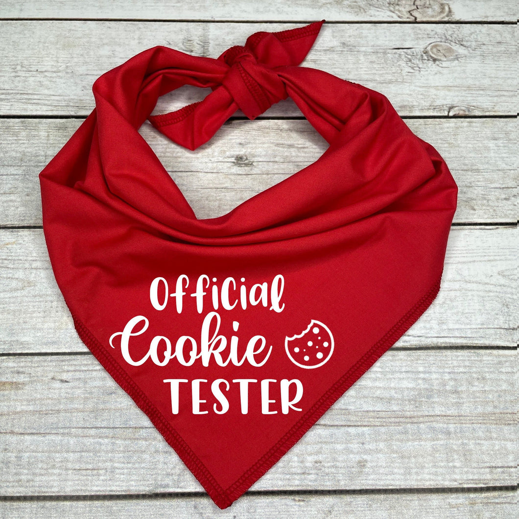 Official Cookie Tester Christmas Dog Bandana