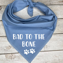 Load image into Gallery viewer, Bad to the Bone Dog Bandana
