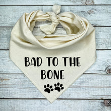 Load image into Gallery viewer, Bad to the Bone Dog Bandana

