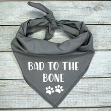 Load image into Gallery viewer, Bad to the Bone Dog Bandana
