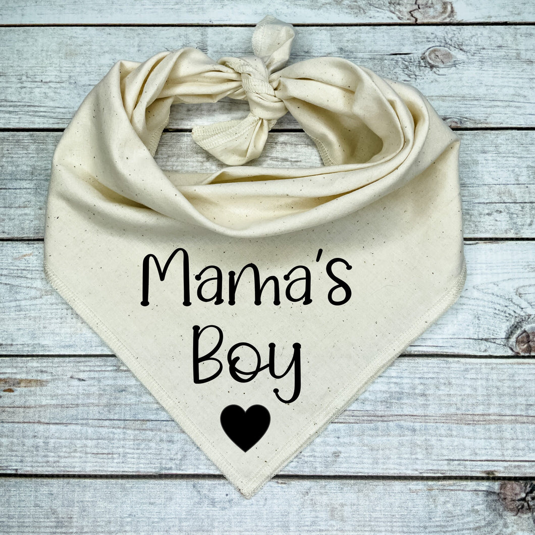 Mama's Boy Heart Dog Bandana