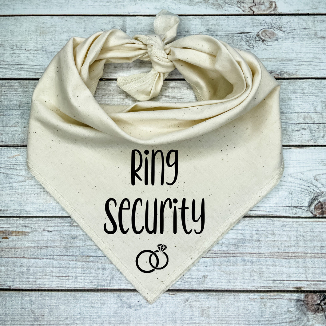 Ring Security Dog Bandana, Wedding Dog Bandana