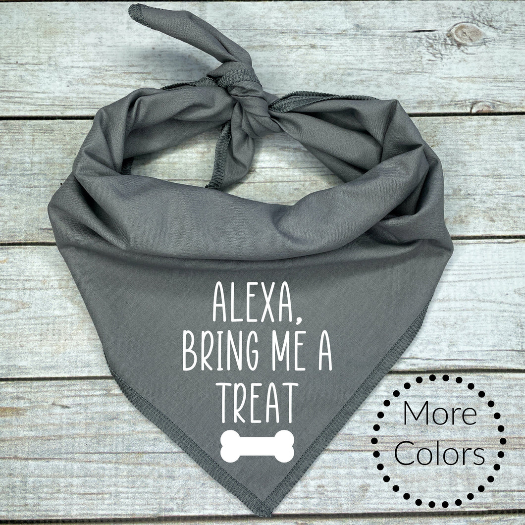 Alexa Bring Me a Treat Dog Bandana