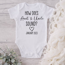 Load image into Gallery viewer, How Does Aunt and Uncle Sound?  Baby Bodysuit
