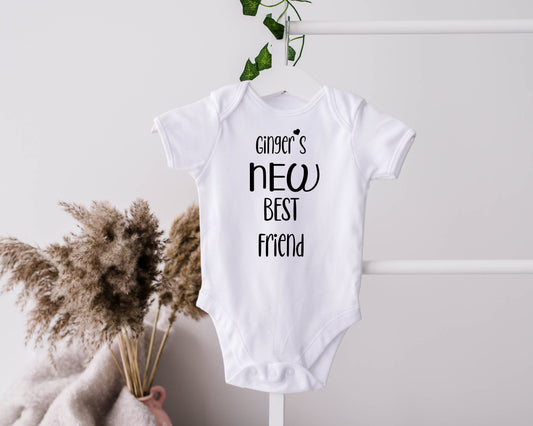 Personalized Dog's New Best Friend Baby Bodysuit