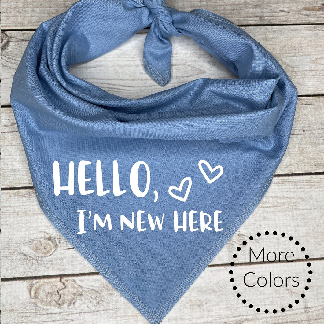 Hello I'm New Here Dog Bandana