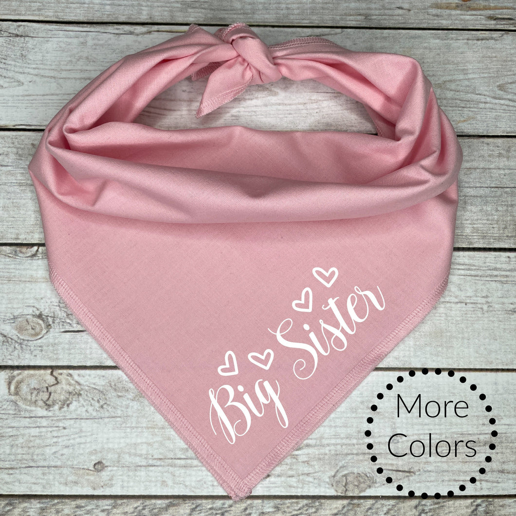Big Sister Dog Bandana, Pregnancy Announcement, Baby Shower Gift for Dog Lover