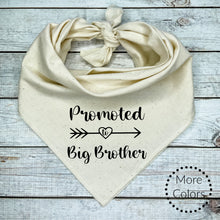 Load image into Gallery viewer, Promoted to Big Brother Dog Bandana, Pregnancy Announcement, Shower Gift
