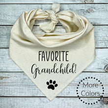 Load image into Gallery viewer, Favorite Grandchild Dog Bandana
