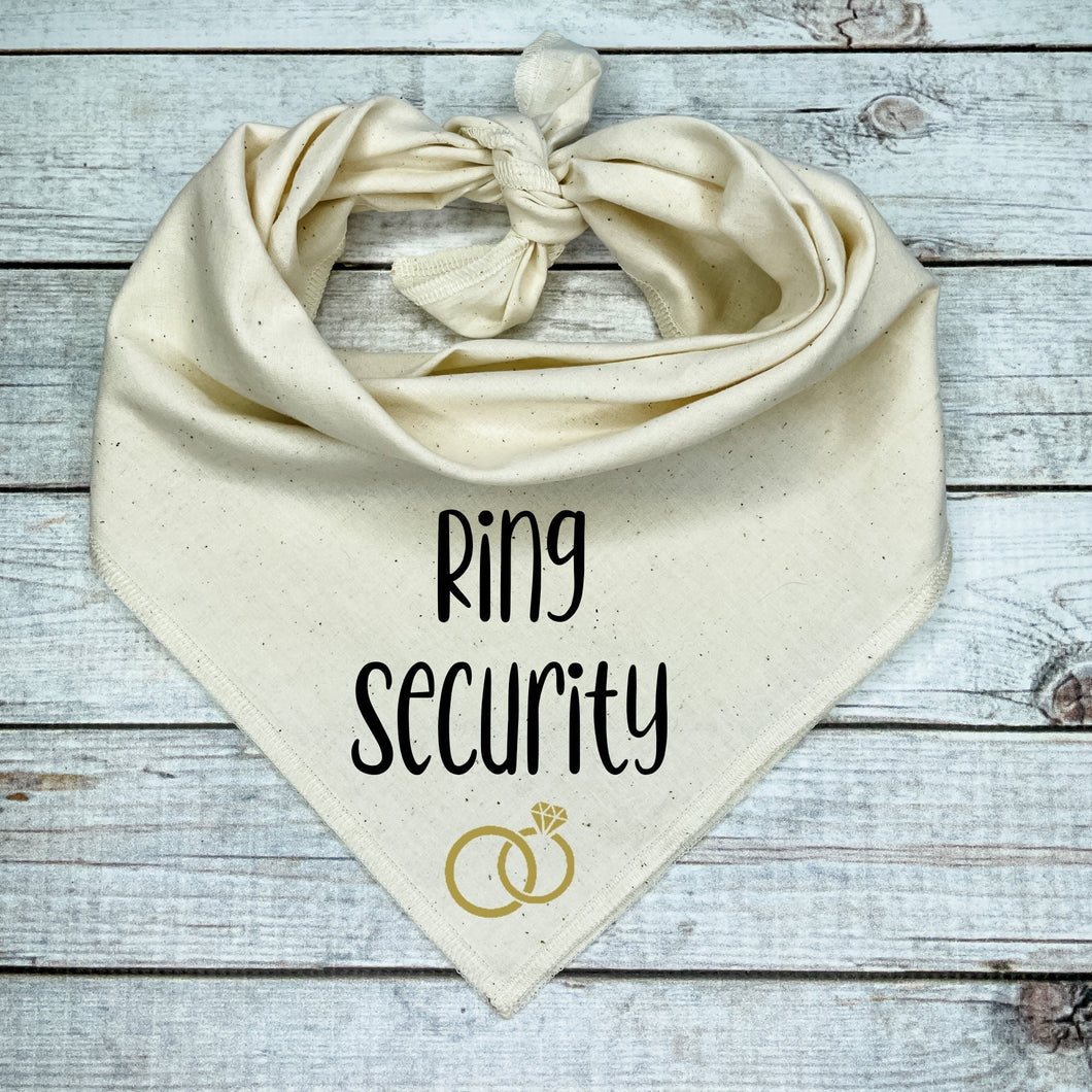 Ring Security with Gold Rings Dog Bandana