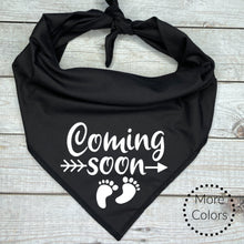 Load image into Gallery viewer, Coming Soon Dog Bandana, Baby Announcement
