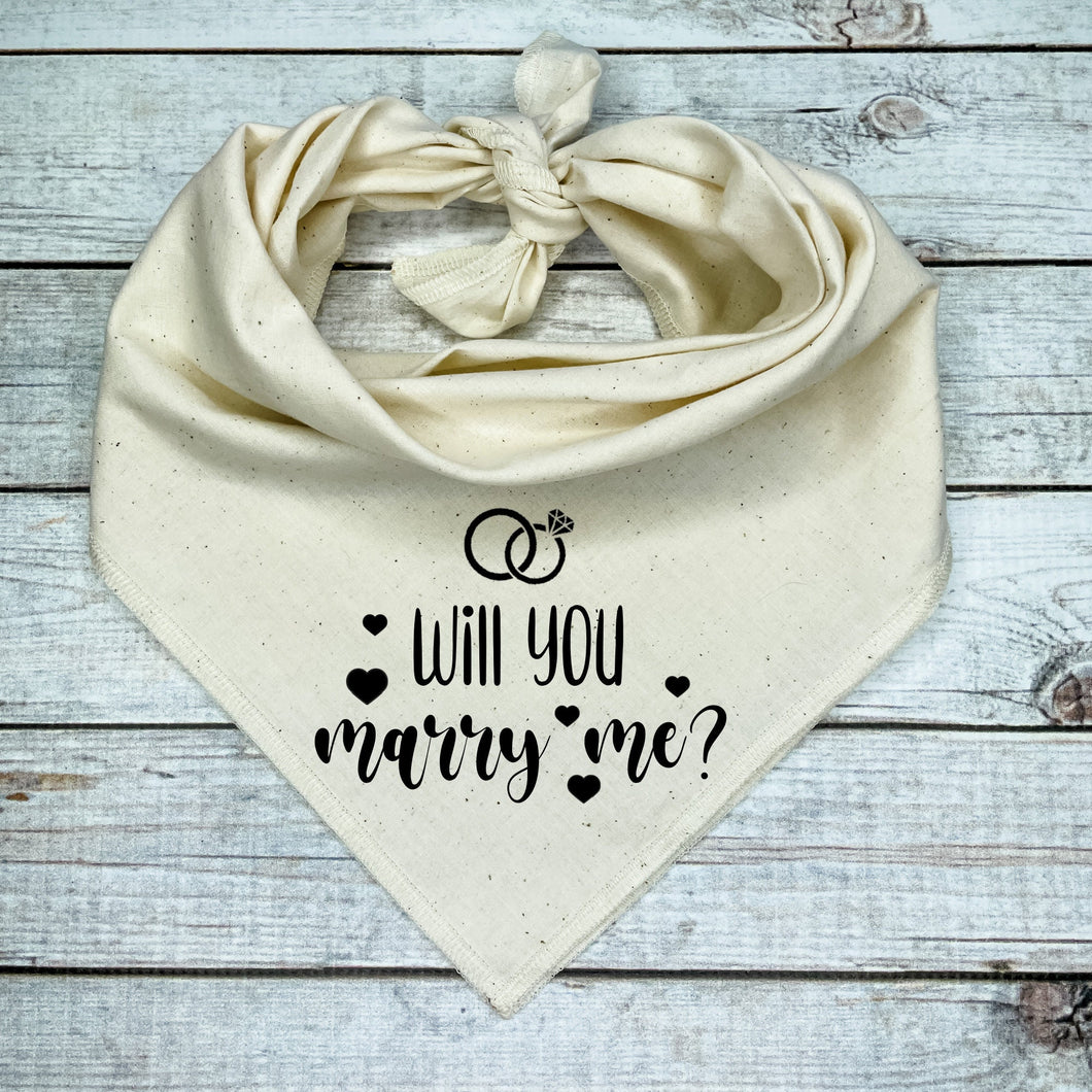 Will You Marry Me? Dog Bandana      Unique Marriage Proposal Ideas