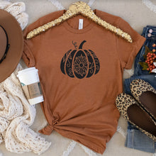 Load image into Gallery viewer, Pumpkin Bella Canvas Tee Shirt, Fall Shirt
