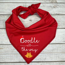Load image into Gallery viewer, Doodle All The Way Dog Bandana
