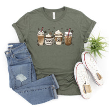 Load image into Gallery viewer, Dog Mom Frap Bella Canvas Tee Shirt, Fall Coffee Dog Shirt,
