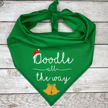 Load image into Gallery viewer, Doodle All The Way Dog Bandana
