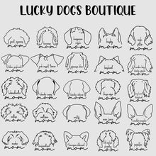 Load image into Gallery viewer, Dogs Mom Bella Canvas Tee Shirt, Custom Dog Ear Outline Shirt, Dog Mom Gift, Dog Lover Shirt
