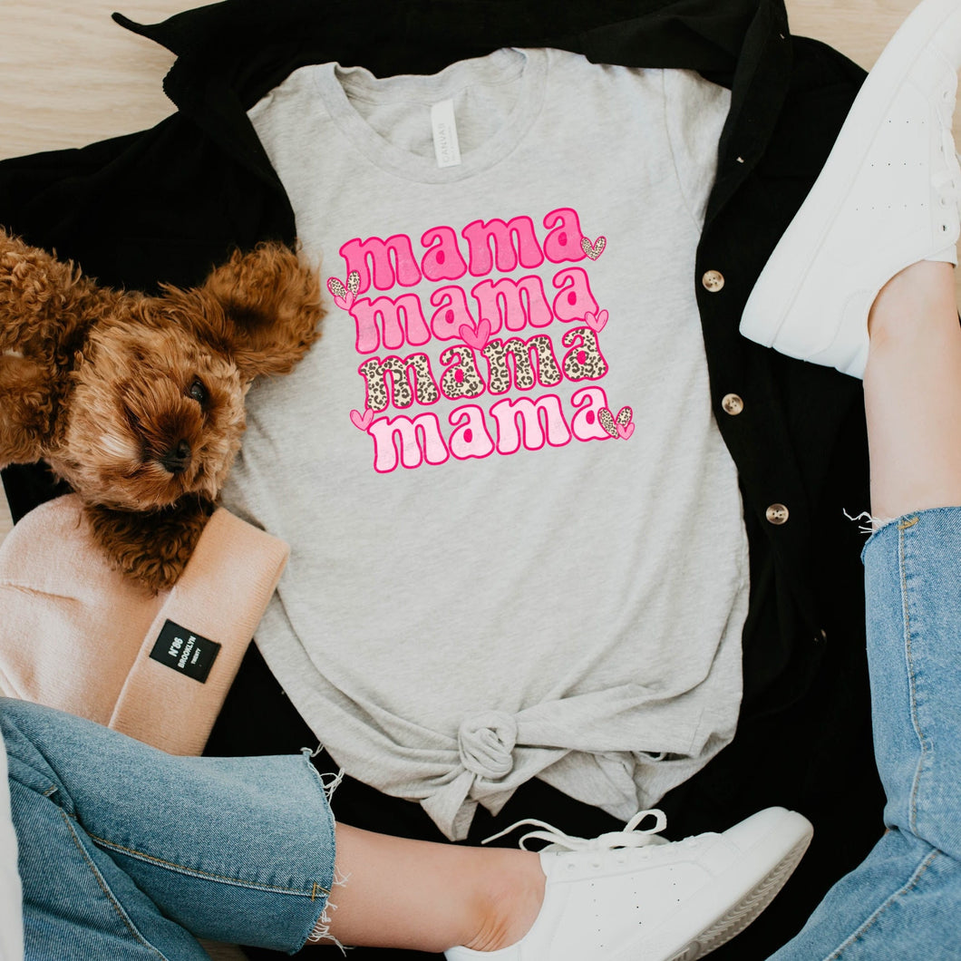 Mama Valentine Bella Canvas Tee Shirt,  Dog Mom Gift, Dog Lover Shirt