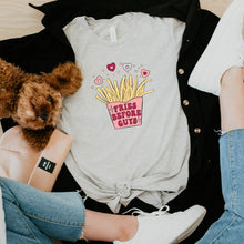 Load image into Gallery viewer, Fries Before Guys Valentine Bella Canvas Tee Shirt,  Valentines Shirt Gift
