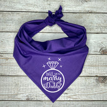 Load image into Gallery viewer, Will You Marry My Daddy Dog Bandana, Unique Marriage Proposal Ideas
