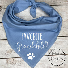 Load image into Gallery viewer, Favorite Grandchild Dog Bandana
