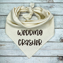 Load image into Gallery viewer, Wedding Crasher Dog Bandana, Wedding Announcement, Wedding Shower Gift
