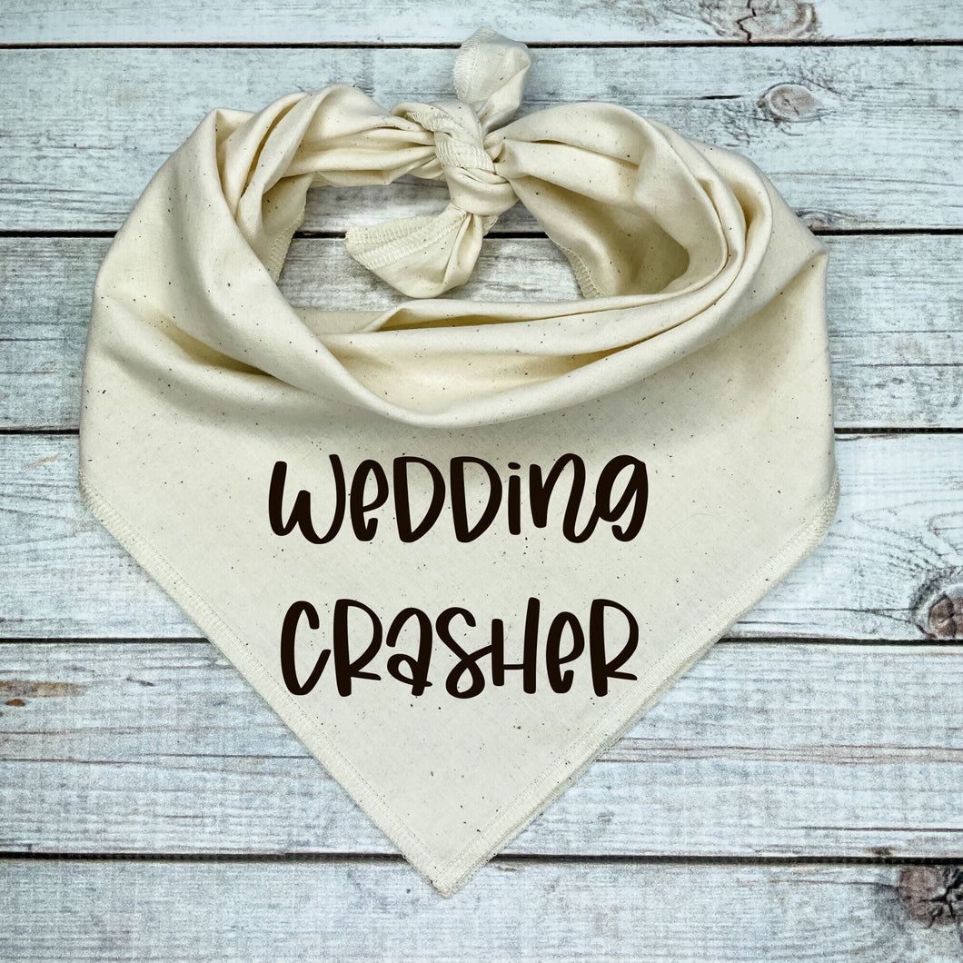 Wedding Crasher Dog Bandana, Wedding Announcement, Wedding Shower Gift