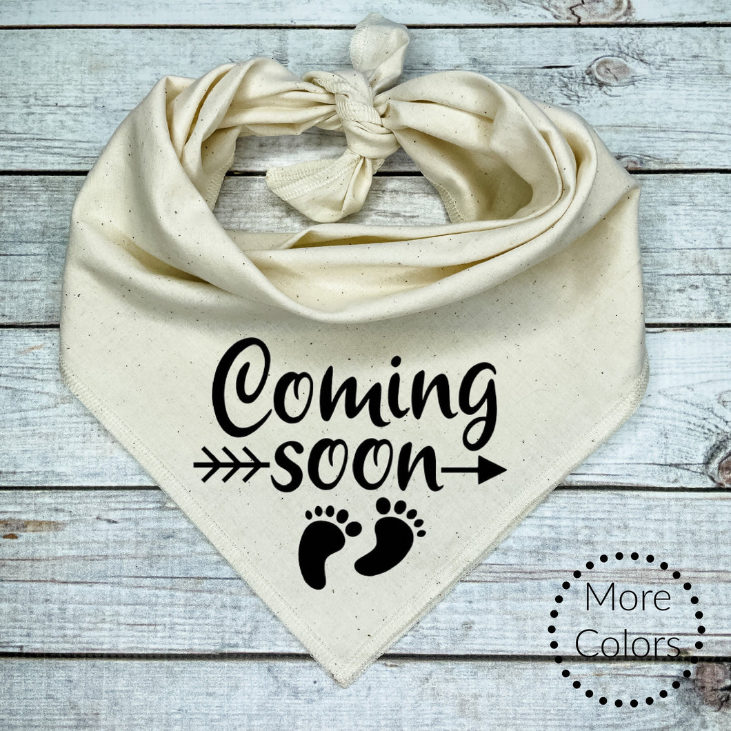 Coming Soon Dog Bandana, Baby Announcement
