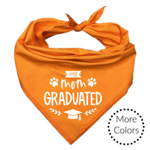 Load image into Gallery viewer, My Mom Graduated Dog Bandana, Graduation Gift, Graduation Dog Bandana
