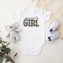 Load image into Gallery viewer, Mama&#39;s Girl Baby Bodysuit, Leopard Print
