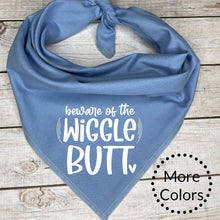 Load image into Gallery viewer, Beware of the Wiggle Butt Dog Bandana, Funny Dog Gift, Dog Lover Gift

