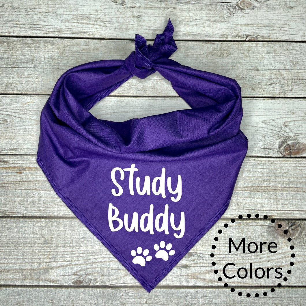 Study Buddy Dog Bandana, Graduation Gift, Graduation Dog Bandana