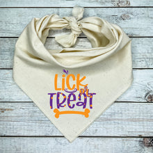 Load image into Gallery viewer, Lick or Treat Dog Bandana, Halloween
