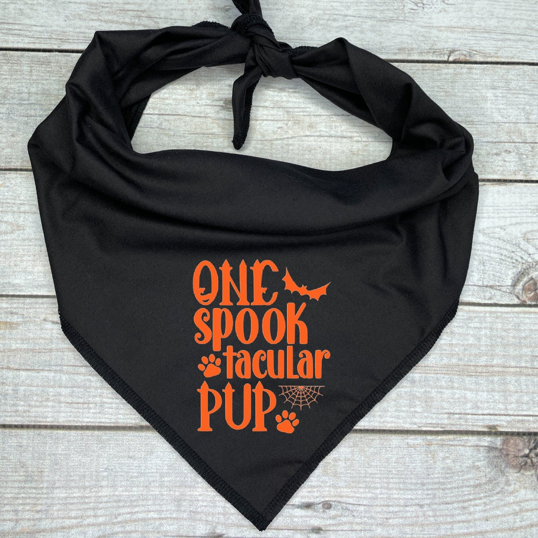 On Spooktacular Pup Dog Bandana, Halloween