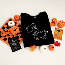 Load image into Gallery viewer, Ghost Walking Dog Sweatshirt, Spooky Season, Fall Sweater
