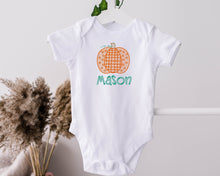 Load image into Gallery viewer, Personalized Pumpkin Sketch Embroidered Baby Bodysuit

